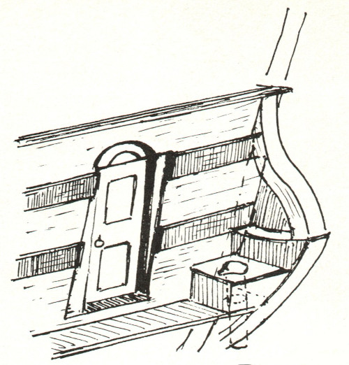 bovenste berghout stuit op daklijst zijgalerij, detail